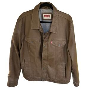 Levi’s Men’s Classic Leather Trucker Jacket Size XXL EUC